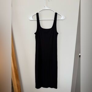 Wilfred Free Black Ribbed Tank Midi Dress – Size S